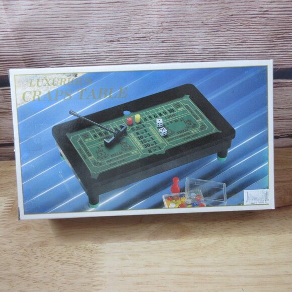 Luxurious Craps Table vintage Gambling Miniature 9"  Table Top Desk Casino - Picture 2 of 5